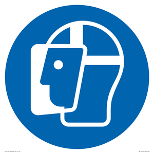 Mandatory: Wear a face shield